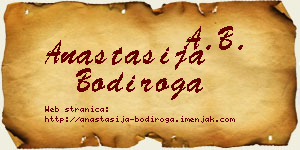 Anastasija Bodiroga vizit kartica